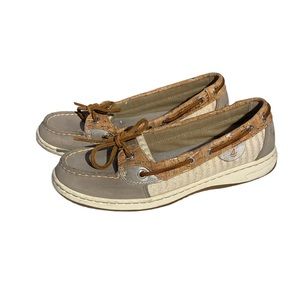 Sperry 7M Top Sider Angelfish Boat Leather Slip On Shoes